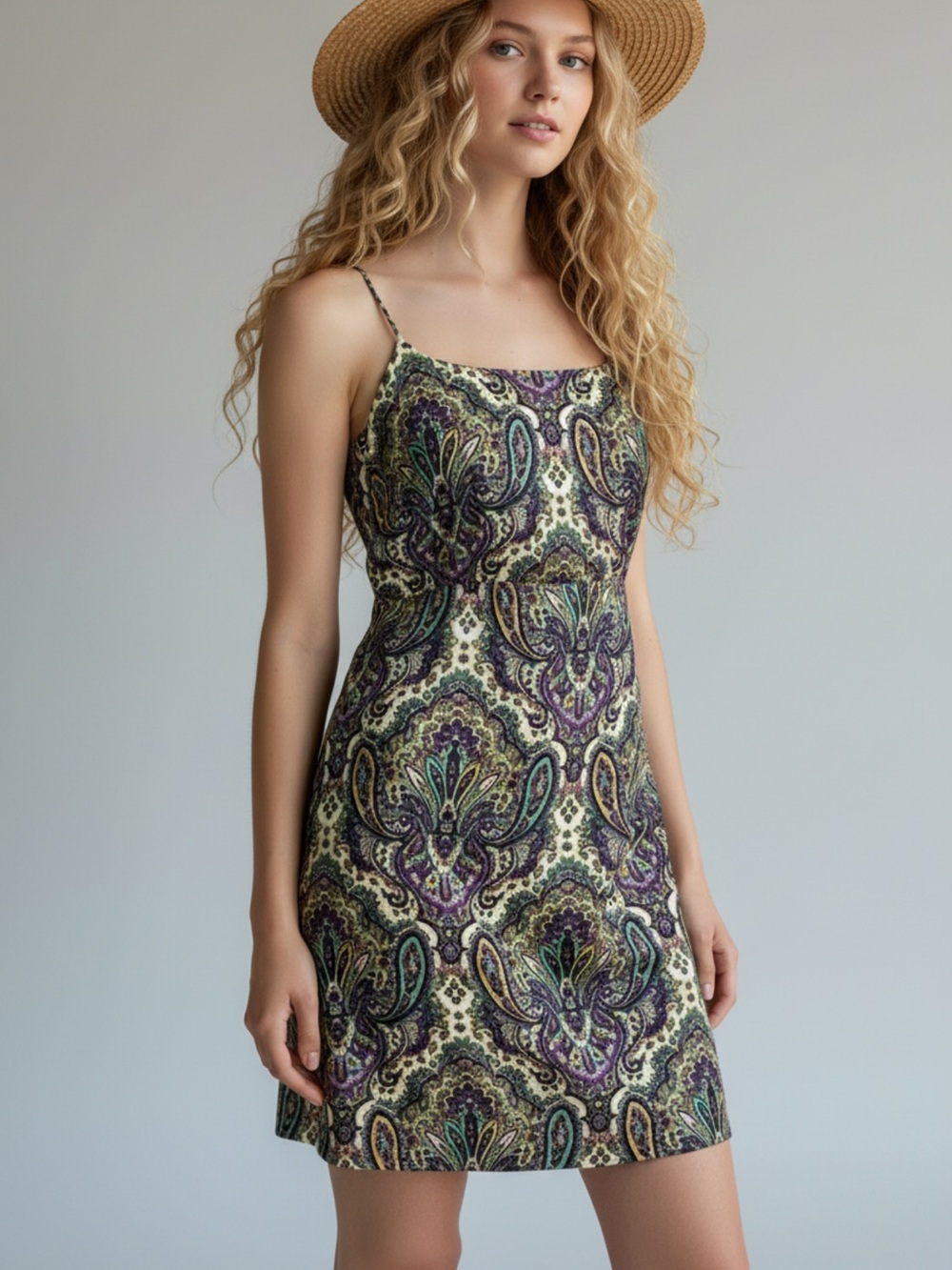 J. Crew Multicolor Paisley Mini Dress